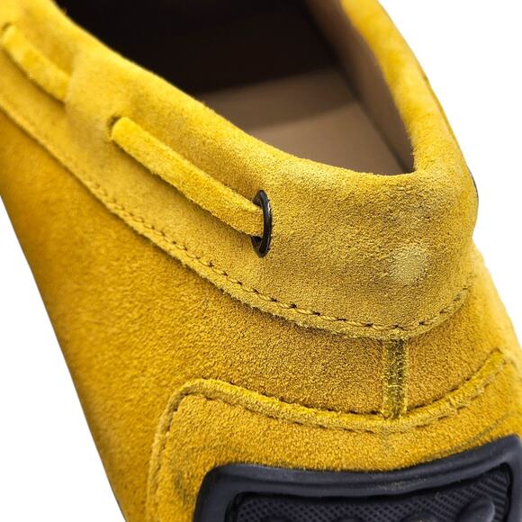 Tod's City Gommino Driving Men's Suede Loafers Yellow UK 11 US 12.5 - NWB $695 - Picture 7 of 11
